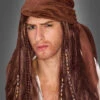 Perücke Pirat Mit Bandana Und Zöpfen -Halloween Kostümladen 110 51181 piraten peruecke bandana