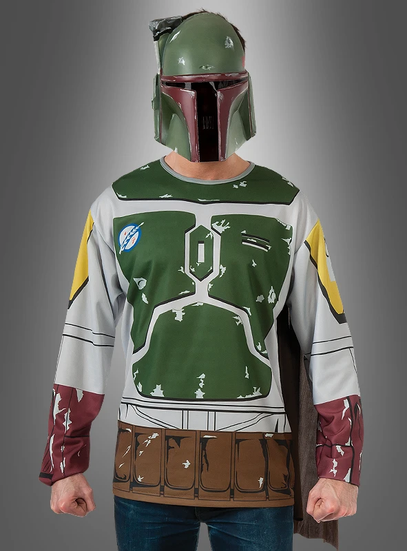 Original STAR WARS Boba Fett Shirt Mit Maske Erw. 3 Original STAR WARS Boba Fett Shirt Mit Maske Erw.