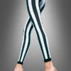 Vertikal Gestreifte Leggings Schwarz-weiß -Halloween Kostümladen 115 35219 gestreifte leggings vertikal schwarz weiss