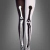 Skelett Strumpfhose Schwarz-weiß -Halloween Kostümladen 115 37171 skelett strumpfhose schwarz weiss halloween