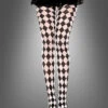 Clown Harlekin Strumpfhose -Halloween Kostümladen 115 7094 harlequin clown strumpfhosen