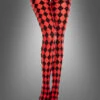 Harlekin Strumpfhose Rot-schwarz -Halloween Kostümladen 115 7094 sr harlekin strumpfhose rot schwarz rauten