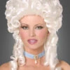 Barockperücke Damen Weiß