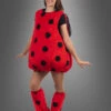 Plüsch Marienkäfer Kostüm -Halloween Kostümladen 150 209 marienkaefer kostuem unisex tierkostuem rot