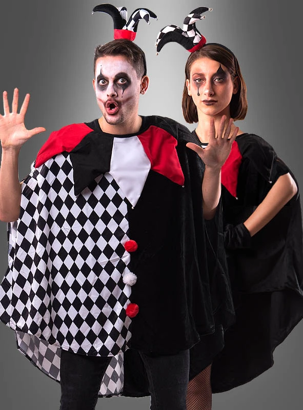 Deluxe Clown Poncho Mit Kopfteil S-XXXL 3 Deluxe Clown Poncho Mit Kopfteil S-XXXL