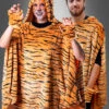 Tiger Poncho Aus Hochwertigem Plüsch S-XXXL -Halloween Kostümladen 150 224 tiger poncho kostuem unisex karneval neu