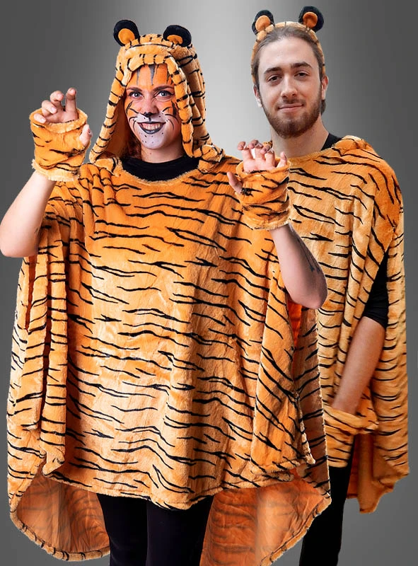 Tiger Poncho Aus Hochwertigem Plüsch S-XXXL 3 Tiger Poncho Aus Hochwertigem Plüsch S-XXXL