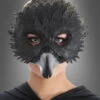 Pestmaske Mit Federn Schwarz