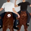 Bär Huckepackkostüm Braunbär -Halloween Kostümladen 16 c4244 baer huckepackkostuem dunkelbraun braun