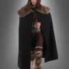 Deluxe Wikinger Umhang Mit Fellkragen -Halloween Kostümladen 16 h4221 wikinger umhang mittelalterkostuem fellkragen