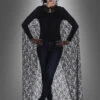 Deluxe ärmelloser Umhang Aus Spitze -Halloween Kostümladen 16 h4233 150 umhang spitze schwarz bodenlang gothic halloween