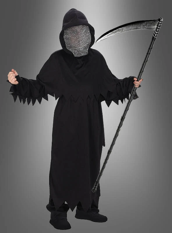 Gesichtsloses Sensenmann Kostüm Für Kinder 3 Gesichtsloses Sensenmann Kostüm Für Kinder