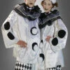 Pierrot Karneval Kostüm Schwarz Weiß