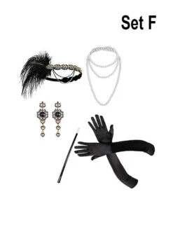 20er Charleston Accessoire Set Mit Schmuck Gold -Halloween Kostümladen 172 951 x pic3