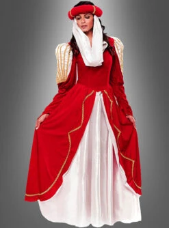 Rotes Mittelalter Kleid Hofdame
