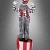 Animierter Clown Auf Podest Mit Bewegungsmelder 180cm -Halloween Kostümladen 3 419 animierter clown auf podest halloweendeko 180cm
