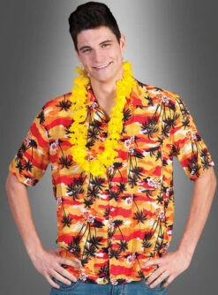 Hawaii Hemd Sonnenuntergang Rot