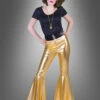 Deluxe Damen Schlaghose Gold Disco -Halloween Kostümladen 35 508546 70erschlaghose gold disco outfit damen20karneval