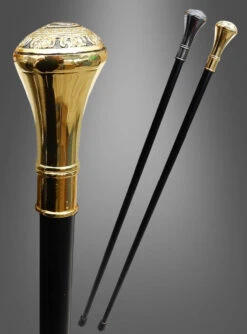 Eleganter Gehstock Mit Knauf Gold Oder Silber