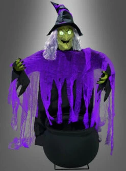 Hexe Am Hexenkessel Animatronic 140x96cm