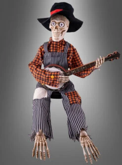 Banjo Spielendes Skelett Halloween Deko