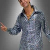 Übergröße Disco Glitterkostüm Hemd -Halloween Kostümladen 40 61778 discohemd