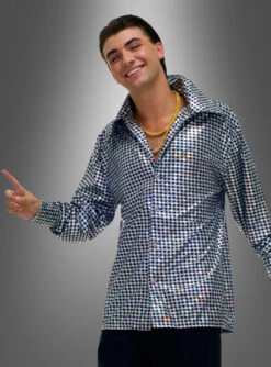 Übergröße Disco Glitterkostüm Hemd