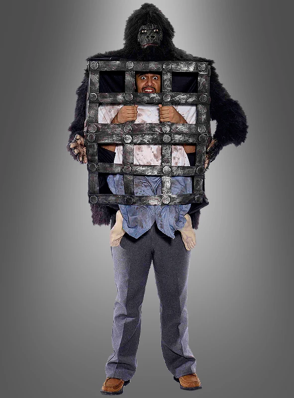 Mann Im Gorillakäfig Tierkostüm 3 Mann Im Gorillakäfig Tierkostüm
