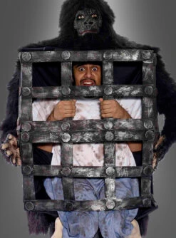 Mann Im Gorillakäfig Tierkostüm 5 Mann Im Gorillakäfig Tierkostüm -Halloween Kostümladen 40 67138 pic2