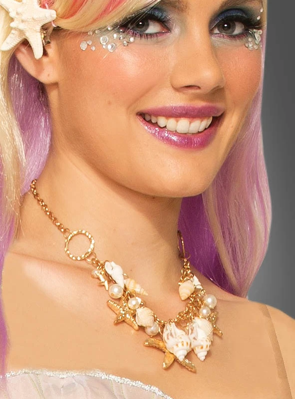 Halskette Muscheln Meerjungfrau 3 Halskette Muscheln Meerjungfrau