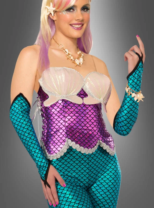 Korsage Oberteil Meerjungfrau Kostüm Lila 3 Korsage Oberteil Meerjungfrau Kostüm Lila