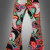 Neon Psychodelic Damen Schlaghose 1 Neon Psychodelic Damen Schlaghose -Halloween Kostümladen 42 206101 65 schlaghose disco damenhose