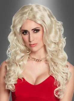 Blonde Langhaarperücke Mit Locken