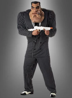 Gangsterboss Kostüm Mit Maske Mafia 5 Gangsterboss Kostüm Mit Maske Mafia -Halloween Kostümladen 70 00718 pic2