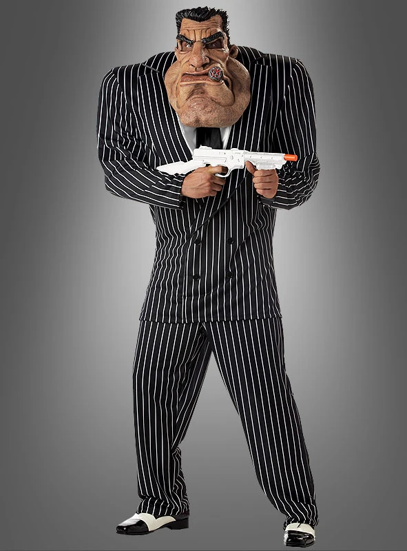 Gangsterboss Kostüm Mit Maske Mafia 4 Gangsterboss Kostüm Mit Maske Mafia – Bild 2