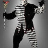 Böser Narr XXL -Halloween Kostümladen 70 01627 jester horror clown schwarz weiss halloweenkostuem