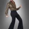 Disco Fever Herrenkostüm Gold-schwarz 2 Disco Fever Herrenkostüm Gold-schwarz -Halloween Kostümladen 70 5121 141 70er jahre kostuem gold herren