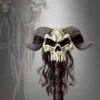 Hexenmeister Stab Mit Hörnern 140 Cm -Halloween Kostümladen 70 60320 hexenmeister stab warlock