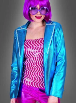 Glanz Jacke Damen Im Disco Style -Halloween Kostümladen 70er jahre discokostuem metallic jacke damen 2a1512ea61 3