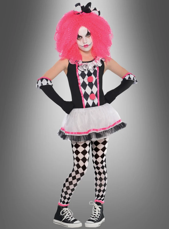 Pinky Clown Harlekin Kinderkostüm 3 Pinky Clown Harlekin Kinderkostüm