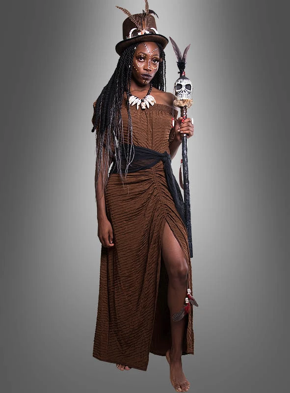 Voodoo Hexe Damenkostüm 3 Voodoo Hexe Damenkostüm