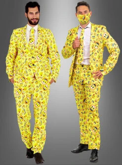 Witziger Emoticon Herrenanzug Gelb
