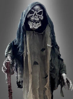 Gruseliger Reaper Animatronics Figur 160cm -Halloween Kostümladen animiertes skelett standfigur halloween deko a79640bcb9 2