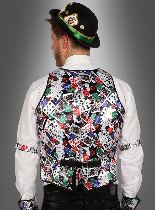 Weste Las Vegas Mit Spielkartenmuster 4 Weste Las Vegas Mit Spielkartenmuster – Bild 2