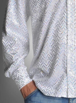 Pailletten Hemd Schwarz Oder Weiß -Halloween Kostümladen discohemd 70er jahre herren 36862dd228 2