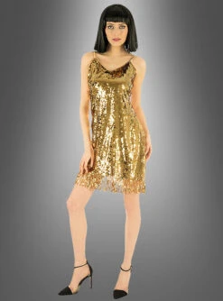 Disco Kleid Gold Oder Silber -Halloween Kostümladen discokleid gold fuer damen dbcdd3ef55 2