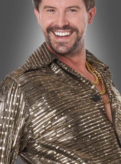 Disco Fever Herrenkostüm Gold-schwarz -Halloween Kostümladen gold schwarzes discofever herrenkostuem 70er cd6d357b7c 2