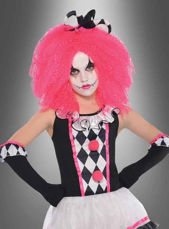 Pinky Clown Harlekin Kinderkostüm 4 Pinky Clown Harlekin Kinderkostüm – Bild 2