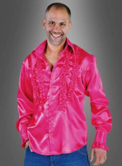 Doppelreihiges Rüschenhemd Waschbar 70er -Halloween Kostümladen herrenhemd mit rueschen 98cb510288 3