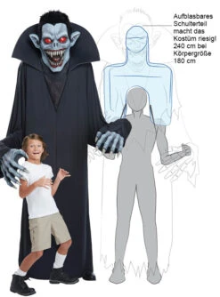 Gigantisches Vampir Kostüm Oder Deko Ca. 240 Cm -Halloween Kostümladen herrenkostuem vampir gigantisch e8870cb919 3